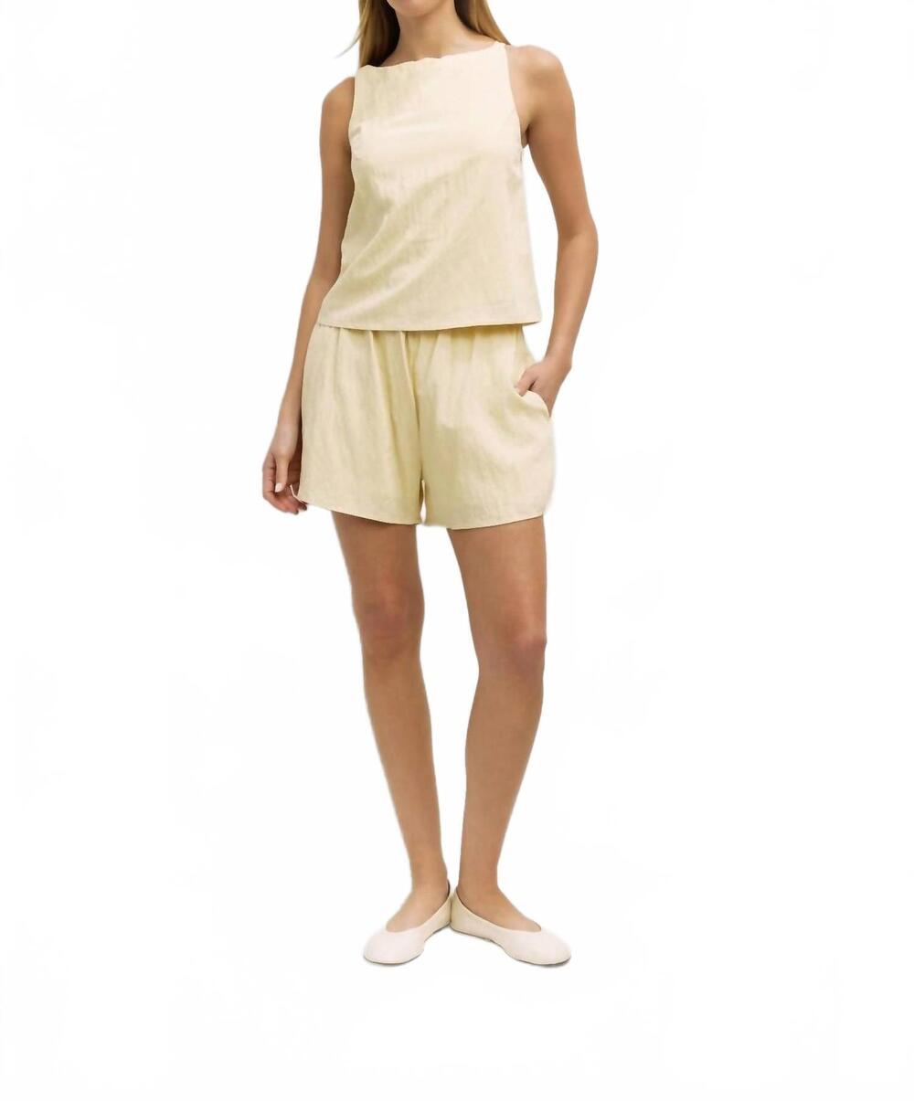 NEW AZALEA alana relaxed shorts in buttercream